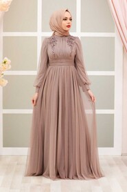  Mink Turkish Modest Wedding Dress 22070V - 1
