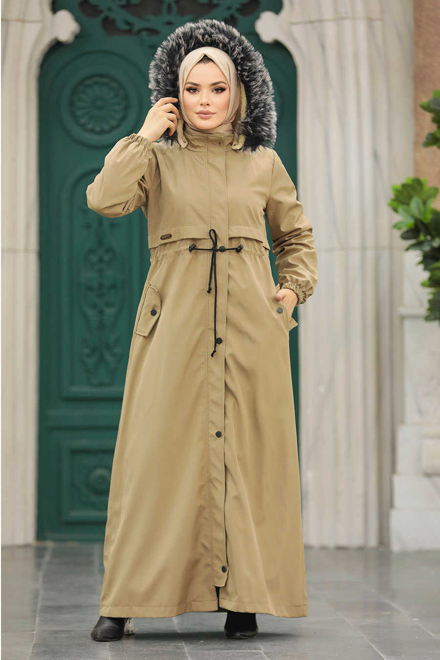 Neva Style - Mink Women Parka Coat 60506V