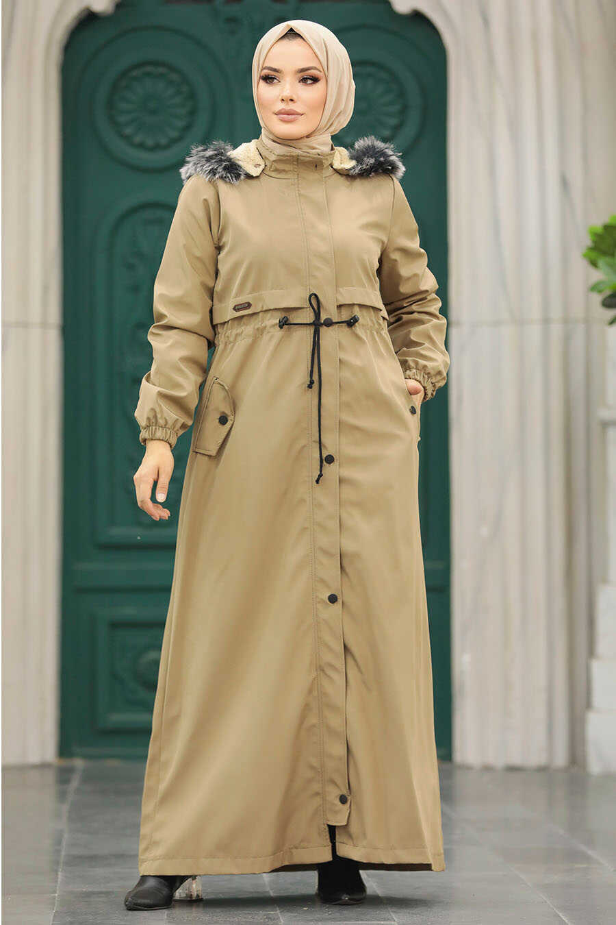 Neva Style - Mink Women Parka Coat 60506V