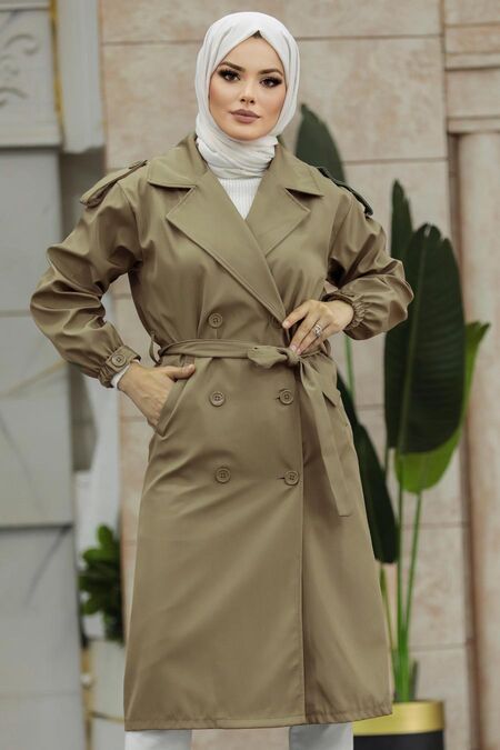  Mink Women Trench Coat 647V - NEVA STYLE