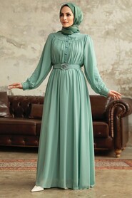  Mint Hijab For Women Dress 33284MINT - Thumbnail