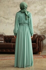  Mint Hijab For Women Dress 33284MINT - Thumbnail