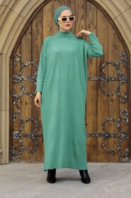  Mint Hijab Knitwear Dress 34150MINT - NEVA STYLE