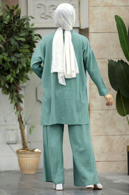  Mint Hijab Knitwear Dual Suit 33860MINT - 4