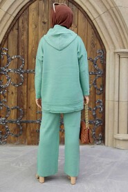  Mint Hijab Knitwear Islamic Clothing Dual Suit 25030MINT - 4