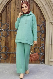  Mint Hijab Knitwear Islamic Clothing Dual Suit 25030MINT - 2