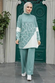  Mint Knitwear Hijab Dual Suit 6397MINT - 1