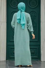 Neva Style - Mint Long Knitwear Dress 34293MINT - Thumbnail