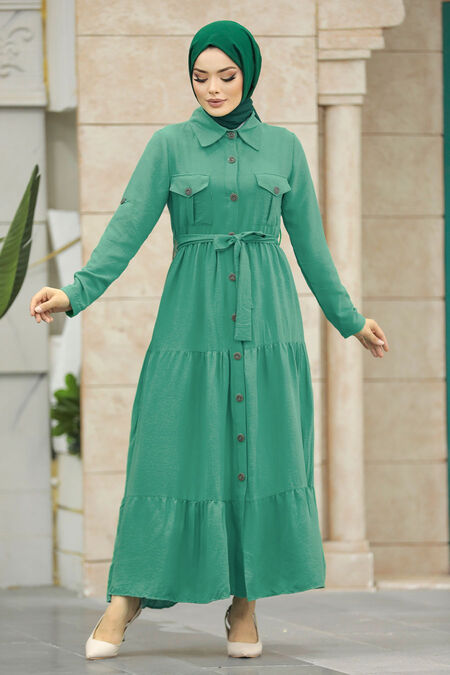  Mint Long Sleeve Dress 40971MINT - NEVA STYLE
