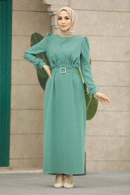  Mint Muslim Bridesmaid Dress 8791MINT - 2