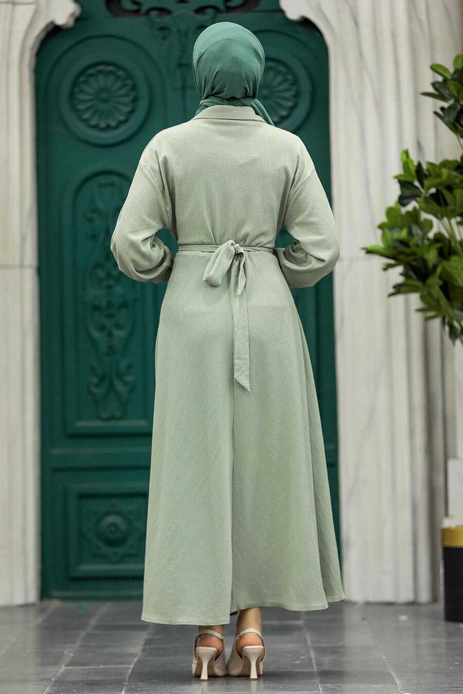  Mint Muslim Long Dress Style 5858MINT
