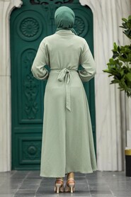  Mint Muslim Long Dress Style 5858MINT - Thumbnail