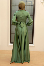  Modern Almond Green Hijab Bridesmaid Dress 33871CY - 2