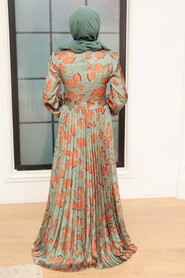  Modern Almond Green Muslim Wedding Dress 34530CY - 3