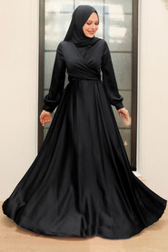  Modern Black Hijab Bridesmaid Dress 33871S - NEVA STYLE