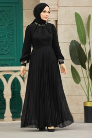  Modern Black Islamic Bridesmaid Dress 38510S - 2