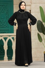  Modern Black Islamic Bridesmaid Dress 38510S - 3
