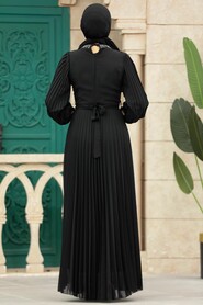  Modern Black Islamic Bridesmaid Dress 38510S - 4