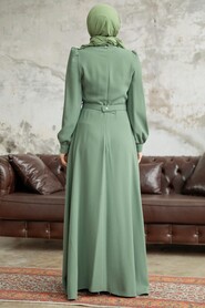  Modern Almond Green Islamic Dress 37351CY - 4