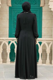  Modern Black Modest Dress 25700S - 3