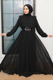 Modern Black Muslim Bridesmaid Dress 36050S - 1