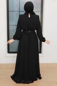  Modern Black Muslim Bridesmaid Dress 36050S - 2