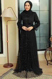  Modern Black Muslim Wedding Gown 5696S - 2