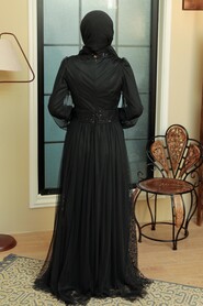  Modern Black Muslim Wedding Gown 5696S - 3