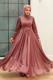  Modern Brown Hijab Bridesmaid Dress 22130KH - 1