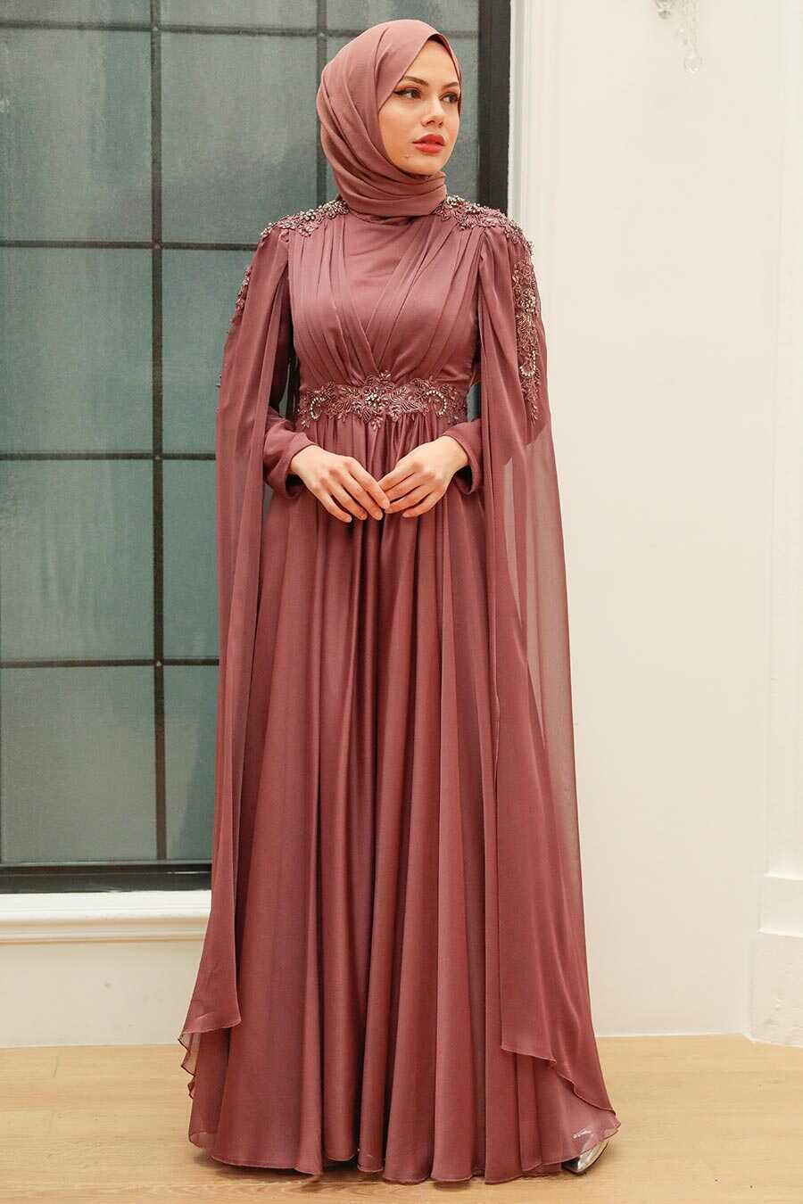 bridesmaid satin dress hijab Convertible Bow-Detail Bubble Hem Midaxi Dress in Wine Red - 6 main image 0