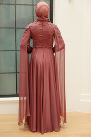  Modern Brown Hijab Bridesmaid Dress 22130KH - 3