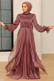  Modern Brown Muslim Fashion Evening Dress 21910KH - 1