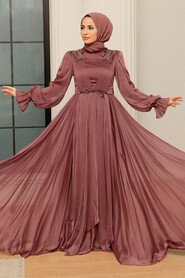  Modern Brown Muslim Fashion Evening Dress 21910KH - 2