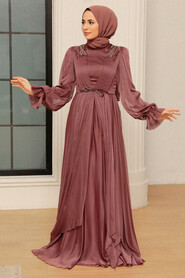  Modern Brown Muslim Fashion Evening Dress 21910KH - 3