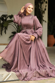  Modern Brown Muslim Fashion Evening Dress 21910KH - 3