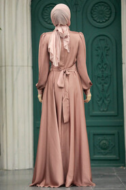  Modern Chocolate Islamic Clothing Wedding Dress 40621CK - 2