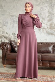  Modern Dark Dusty Rose Islamic Dress 37351KGK - 1