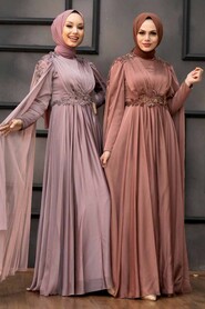  Modern Dusty Rose Hijab Bridesmaid Dress 22130GK - 2