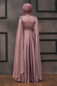  Modern Dusty Rose Hijab Bridesmaid Dress 22130GK - 3