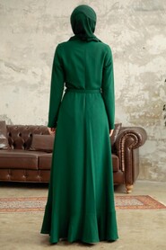  Modern Emerald Green Hijab Wedding Dress 37320ZY - 3