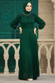  Modern Emerald Green Islamic Bridesmaid Dress 38510ZY - 1