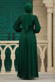  Modern Emerald Green Islamic Bridesmaid Dress 38510ZY - 3