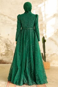  Modern Emerald Green Islamic Clothing Engagement Dress 2294ZY - 3