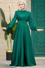  Modern Emerald Green Islamic Clothing Wedding Dress 40621ZY - NEVA STYLE