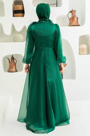  Modern Green Hijab Evening Dress 22321Y - 3
