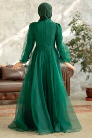  Modern Green Islamic Wedding Gown 2249Y - 3