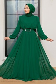  Modern Green Muslim Bridesmaid Dress 36050Y - 1