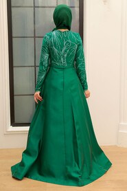  Modern Green Muslim Long Sleeve Dress 363Y - 2