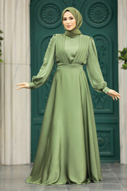  Modern Khaki Islamic Clothing Wedding Dress 40621HK - 2