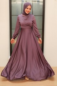  Modern Lila Hijab Bridesmaid Dress 33871LILA - 1